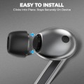 Резервни тапи за Samsung Galaxy Buds 3 Pro - Techsuit AirVibe (ET3) - Премиум силикон (S, M, L), 3 чифта - Бял