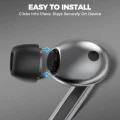 Резервни тапи за Samsung Galaxy Buds 3 Pro - Techsuit AirVibe (ET3) - Премиум силикон (S, M, L), 3 чифта - Бял