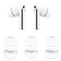Резервни тапи за Samsung Galaxy Buds 3 Pro - Techsuit AirVibe (ET3) - Премиум силикон (S, M, L), 3 чифта - Бял