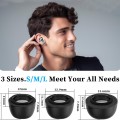 Резервни тапи за Samsung Galaxy Buds 3 Pro - Techsuit AirVibe (ET3) - Премиум силикон (S, M, L), 3 чифта - Черен