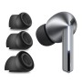 Резервни тапи за Samsung Galaxy Buds 3 Pro - Techsuit AirVibe (ET3) - Премиум силикон (S, M, L), 3 чифта - Черен