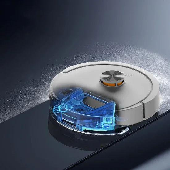 Роботизирана прахосмукачка Deerma Robot Vacuum Cleaner (S30 Pro Plus) - за сухо и мокро почистване, 15000Pa - Бяла