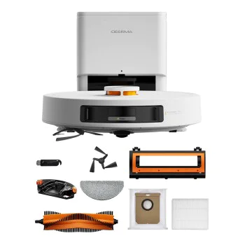 Роботизирана прахосмукачка Deerma Robot Vacuum Cleaner (S30 Pro Plus) - за сухо и мокро почистване, 15000Pa - Бяла