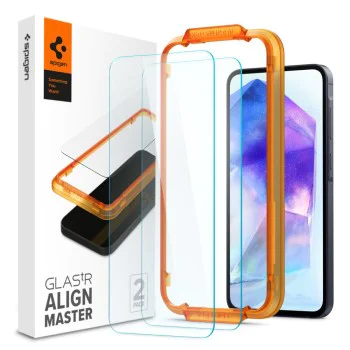 Samsung Galaxy Galaxy A55 5G (комплект 2) - Spigen Glas.TR Align Master - Clear