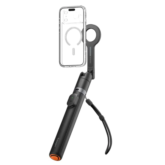 Селфи стик трипод Spigen Selfie Stick S582W - MagSafe съвместим, Bluetooth - Черен