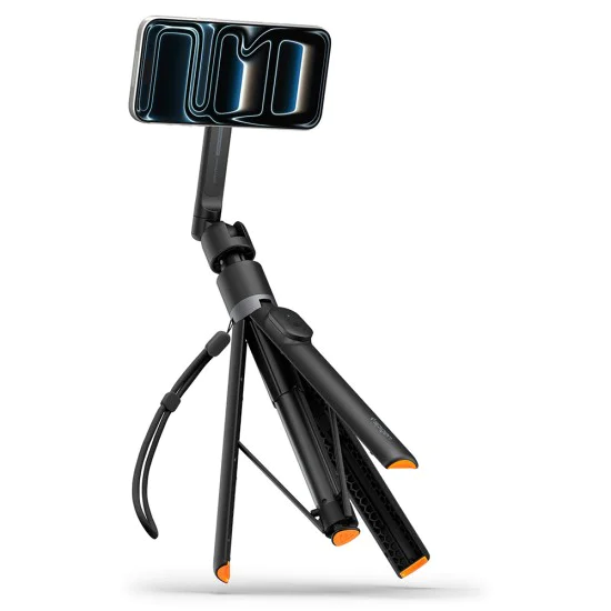 Селфи стик трипод Spigen Selfie Stick S582W - MagSafe съвместим, Bluetooth - Черен