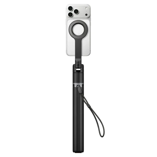 Селфи стик трипод Spigen Selfie Stick S582W - MagSafe съвместим, Bluetooth - Черен