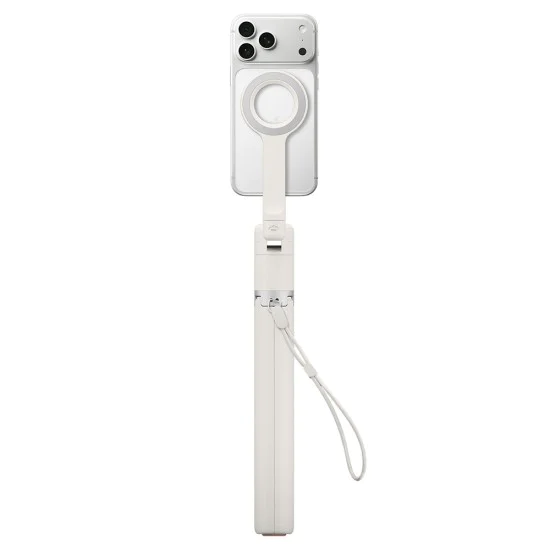 Селфи стик трипод Spigen Selfie Stick S582W - MagSafe съвместим, Bluetooth - Dune Beige