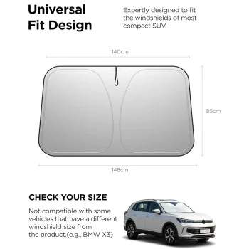 Сенник за предно стъкло за кола Spigen Car Front Windshield Sunshade UO260 - UPF2000+, размер M - Черен