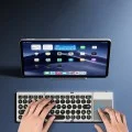 Сгъваема безжична клавиатура Dux Ducis Keyboard Fold-Style - Bluetooth 5.2, универсална, USB-C, 180mAh, английска подредба - Черен
