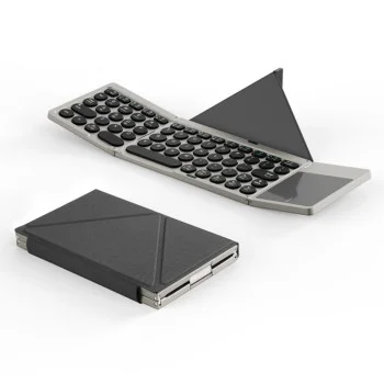 Сгъваема безжична клавиатура Dux Ducis Keyboard Fold-Style - Bluetooth 5.2, универсална, USB-C, 180mAh, английска подредба - Черен