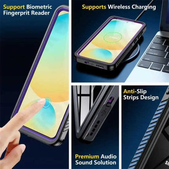 ShellBox - Водоустойчив IP68 калъф - Samsung Galaxy S25 - черен