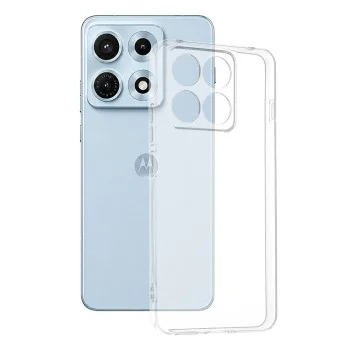 Силиконов калъф Techsuit Clear Silicone - Motorola Edge 70 Max - Прозрачен