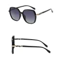 Слънчеви очила Techsuit Polarized Sunglasses (5223) - дамски, поляризирани, класически ретро - Черен