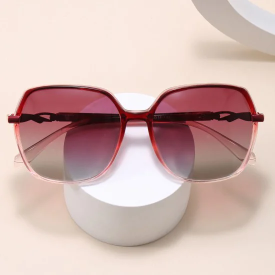 Слънчеви очила Techsuit Polarized Sunglasses (5223) - дамски, поляризирани, класически ретро - Черен
