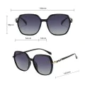 Слънчеви очила Techsuit Polarized Sunglasses (5223) - дамски, поляризирани, класически ретро - Черен