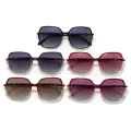 Слънчеви очила Techsuit Polarized Sunglasses (5223) - дамски, поляризирани, класически ретро - Сив / Розов
