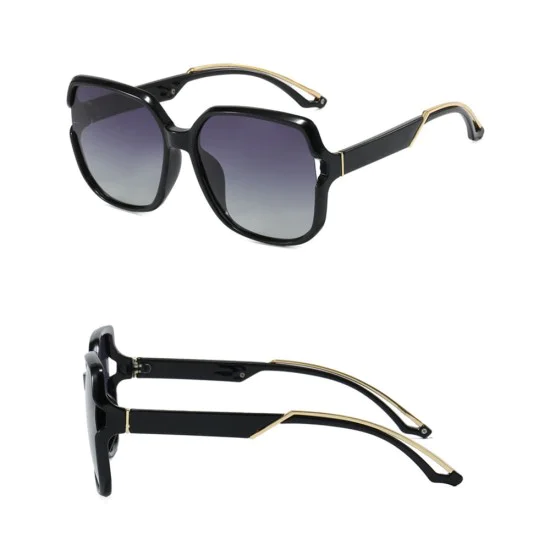 Слънчеви очила Techsuit Polarized Sunglasses (5228) - дамски, поляризирани, UV400 - Черен / Златист