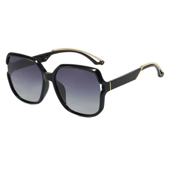 Слънчеви очила Techsuit Polarized Sunglasses (5228) - дамски, поляризирани, UV400 - Черен / Златист