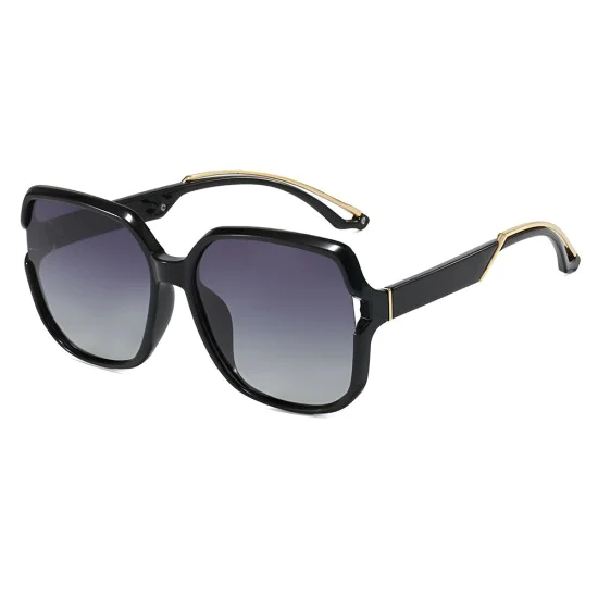 Слънчеви очила Techsuit Polarized Sunglasses (5228) - дамски, поляризирани, UV400 - Черен / Златист
