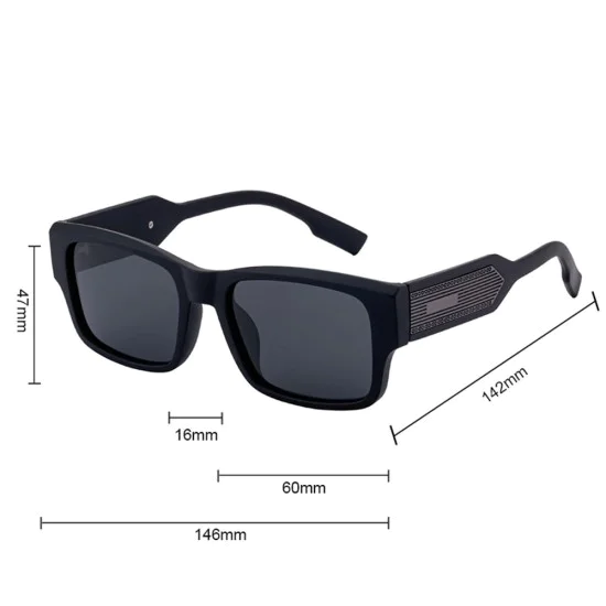 Слънчеви очила Techsuit Polarized Sunglasses (8485) - мъжки, поляризирани, UV400 - Черен