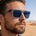 Слънчеви очила Techsuit Polarized Sunglasses (8500) - мъжки, поляризирани, UV400 - Черен / Сив