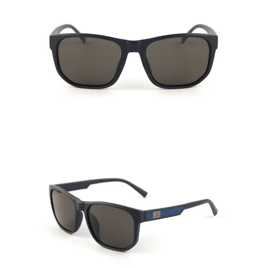 Слънчеви очила Techsuit Polarized Sunglasses (8502) - мъжки, поляризирани, Wayfarer дизайн - Мат Син / Сив