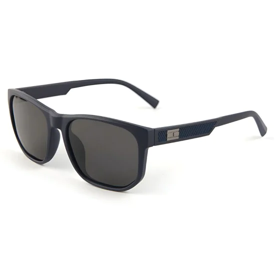 Слънчеви очила Techsuit Polarized Sunglasses (8502) - мъжки, поляризирани, Wayfarer дизайн - Мат Син / Сив