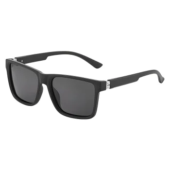 Слънчеви очила Techsuit Polarized Sunglasses (8506) - мъжки, поляризирани, квадратна рамка - Мат Черен