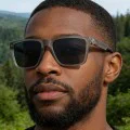 Слънчеви очила Techsuit Polarized Sunglasses (8506) - мъжки, поляризирани, квадратна рамка - Мат Кафяв