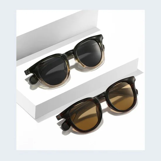 Слънчеви очила Techsuit Polarized Sunglasses (8663) - мъжки, поляризирани, TR90 - Кафяв (Hawksbill Tea)