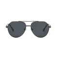 Слънчеви очила Techsuit Premium Polarized Sunglasses (8622) - унисекс, авиаторски, поляризирани - Тъмно сив
