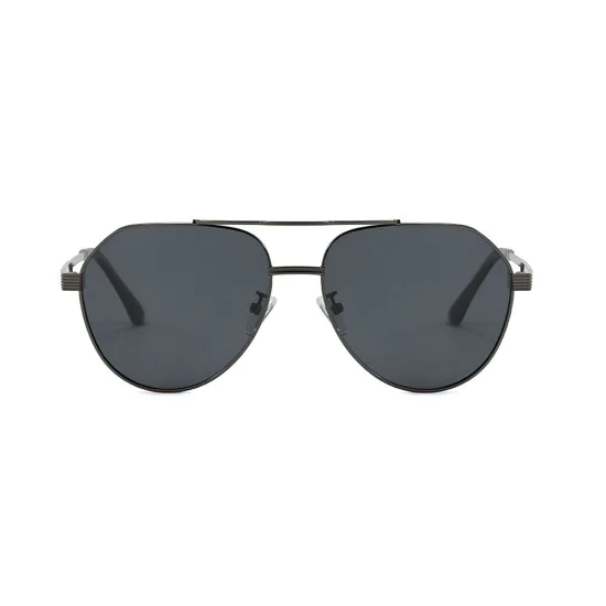 Слънчеви очила Techsuit Premium Polarized Sunglasses (8622) - унисекс, авиаторски, поляризирани - Тъмно сив