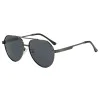 Слънчеви очила Techsuit Premium Polarized Sunglasses (8622) - унисекс, авиаторски, поляризирани - Тъмно сив