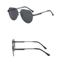 Слънчеви очила Techsuit Premium Polarized Sunglasses (8622) - унисекс, авиаторски, поляризирани - Тъмно сив