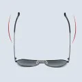 Слънчеви очила Techsuit Premium Polarized Sunglasses (8622) - унисекс, авиаторски, поляризирани - Тъмно сив