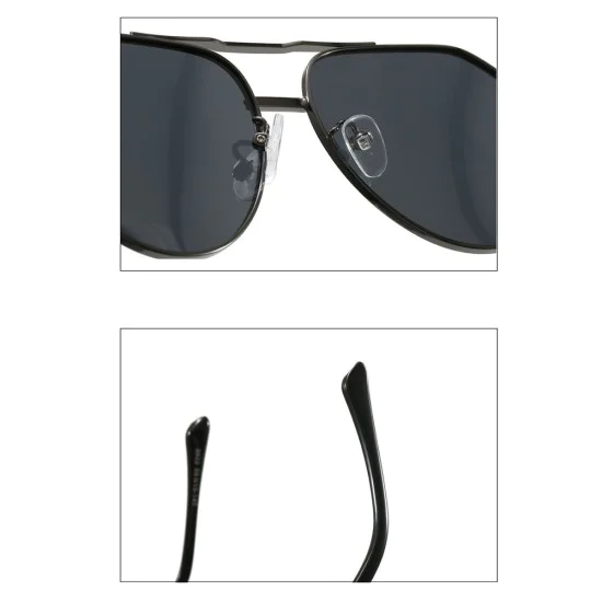 Слънчеви очила Techsuit Premium Polarized Sunglasses (8622) - унисекс, авиаторски, поляризирани - Златист