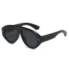 Слънчеви очила Techsuit Premium Sunglasses (3991) - дамски, авиаторски, ретро стил - Черен