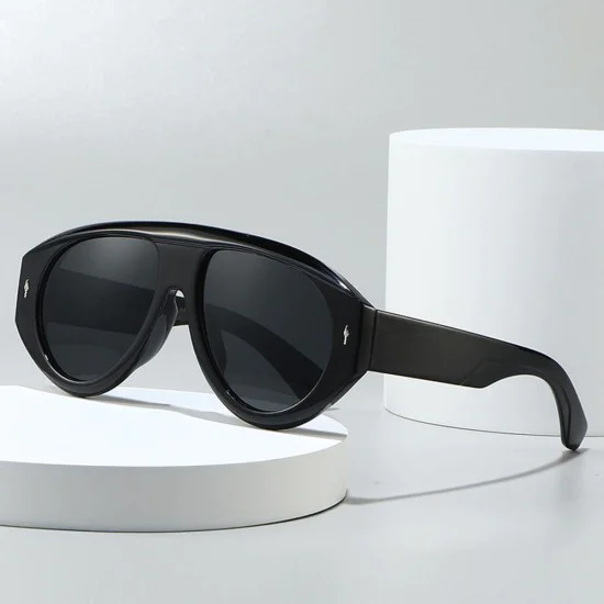 Слънчеви очила Techsuit Premium Sunglasses (3991) - дамски, авиаторски, ретро стил - Черен