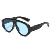 Слънчеви очила Techsuit Premium Sunglasses (3991) - дамски, авиаторски, ретро стил - Син (Blizzard Blue)