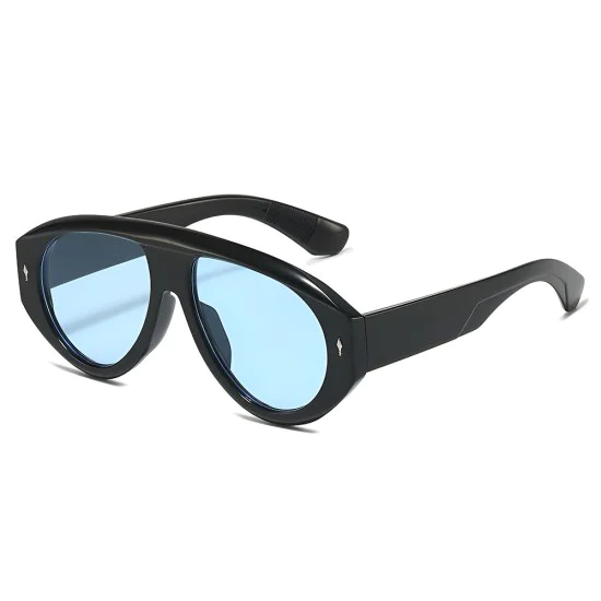Слънчеви очила Techsuit Premium Sunglasses (3991) - дамски, авиаторски, ретро стил - Син (Blizzard Blue)