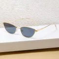 Слънчеви очила Techsuit Premium Sunglasses (622) - дамски, котешко око, минималистични - Черен