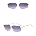 Слънчеви очила Techsuit Premium Sunglasses (S098) - унисекс, правоъгълни, без рамка - Аметист