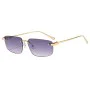 Слънчеви очила Techsuit Premium Sunglasses (S098) - унисекс, правоъгълни, без рамка - Аметист
