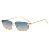 Слънчеви очила Techsuit Premium Sunglasses (S098) - унисекс, правоъгълни, без рамка - Син (Lagoon)