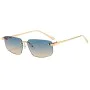 Слънчеви очила Techsuit Premium Sunglasses (S098) - унисекс, правоъгълни, без рамка - Син (Lagoon)