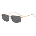 Слънчеви очила Techsuit Premium Sunglasses (S098) - унисекс, правоъгълни, без рамка - Син (Royal)