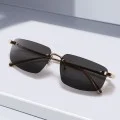 Слънчеви очила Techsuit Premium Sunglasses (S098) - унисекс, правоъгълни, без рамка - Син (Royal)