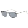 Слънчеви очила Techsuit Premium Sunglasses (S098) - унисекс, правоъгълни, без рамка - Тъмно сив (Dark Smoke)