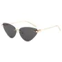 Слънчеви очила Techsuit Premium Sunglasses (S099) - дамски, котешко око, без рамка - Златист / Черен
